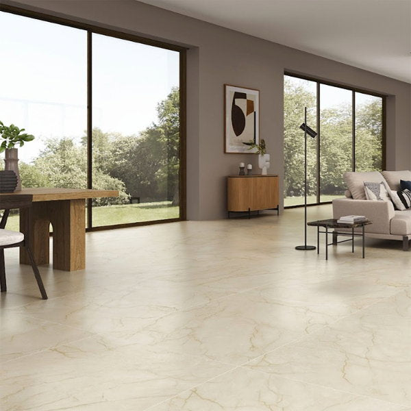 Galena Caryn Cream Satin 1000x1000mm Porcelain Tile