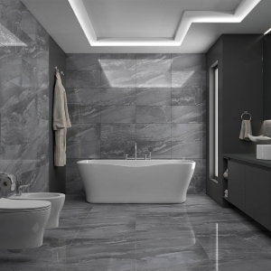 Lavastone Grey Sugar Porcelain Tile – 300x600mm