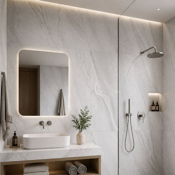 Whisper Silver Porcelain Tile – 600x1200mm