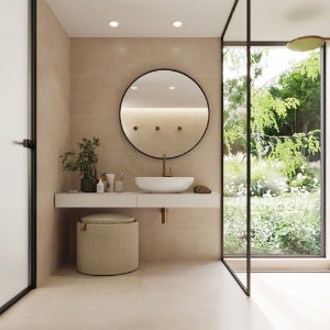 Betonico Dark Beige Porcelain Tile – 300x600mm