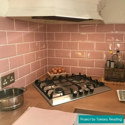 Metro Bevel Rose Wall Tiles 10x20 image 2