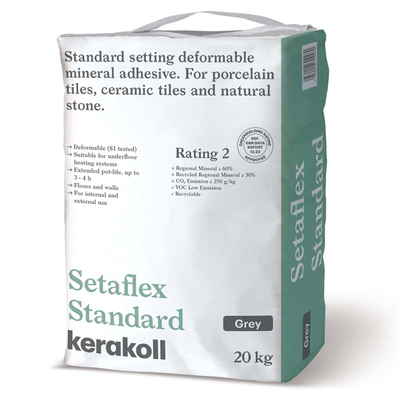 Kerakoll Setaflex Standard Grey Tile Adhesive 20KG image 0
