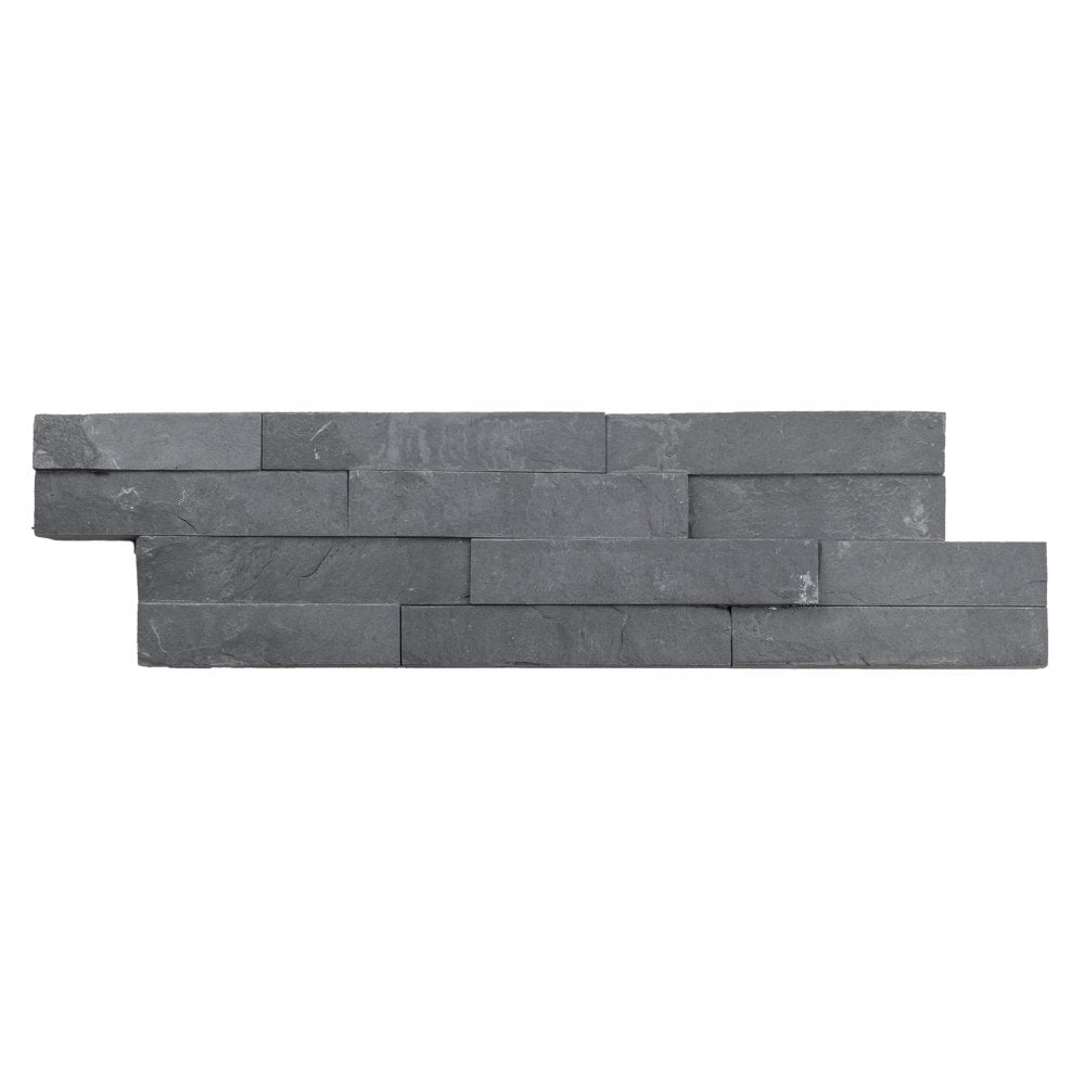 Split Face Black 10cm x 36cm Wall Tile image 0