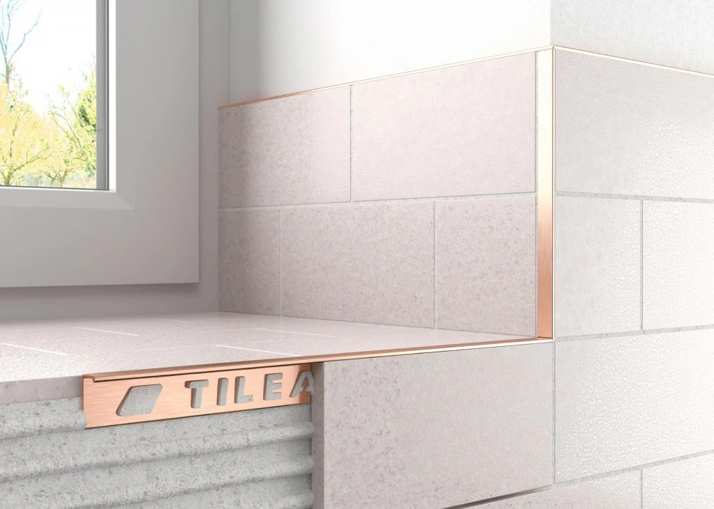 10mm Rose Gold Square Edge Metal Trim image 0