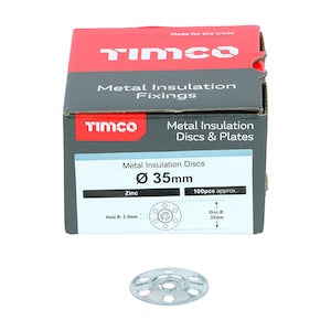 Metal Insulation Disc GALV 35mm (Box 100) image 1