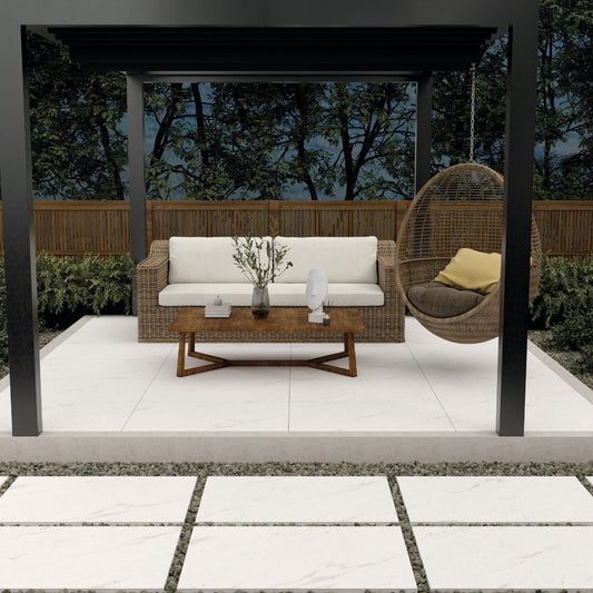 Tokyo White 600x900x20mm Outdoor Porcelain Paving