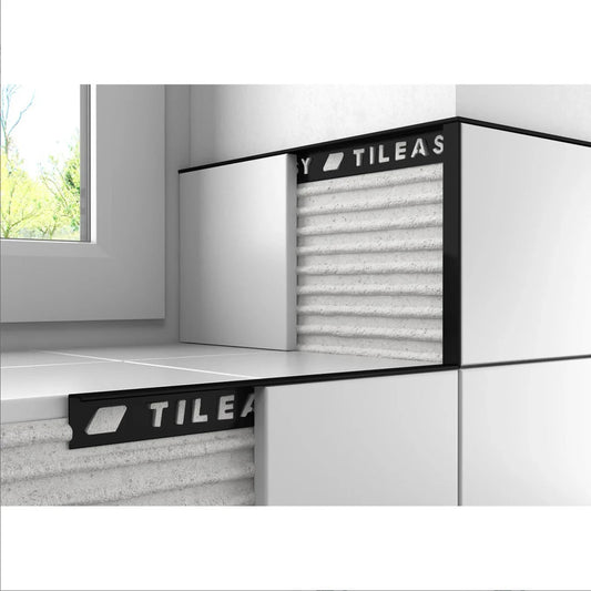 10mm Matt Black Square Edge Metal Trim image 0
