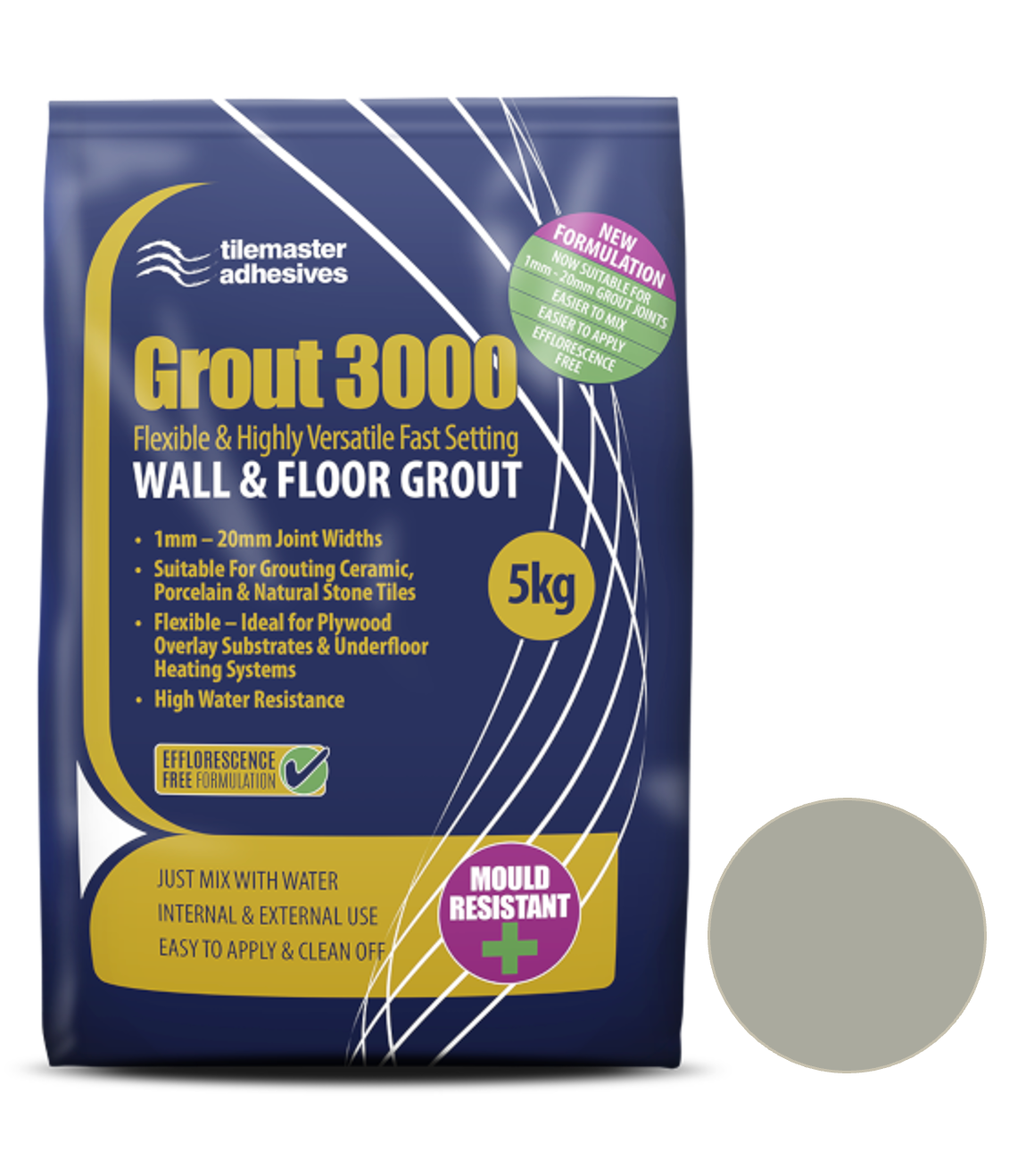 Tilemaster Grout 3000 - Natural Grey image 0