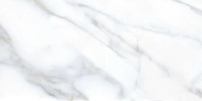 Kale Nora White Gloss Marble effect Ceramic 30x60 image 1
