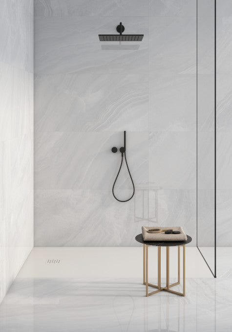 Davos Ice Marble Effect Porcelain Tile 60x120cm