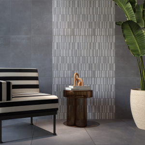Concretum Graphite Decor Porcelain Tile – 300x600mm
