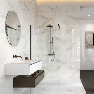 Line Calacatta White Porcelain Tile – 300x600mm