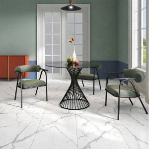 Maunas White Matt Porcelain Tile – 600x600mm