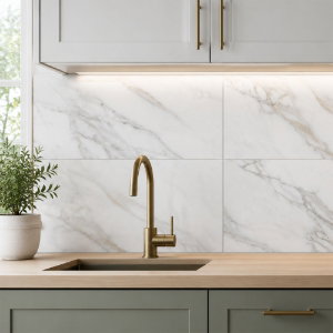 Nora White Matt Porcelain Tile – 300x600mm