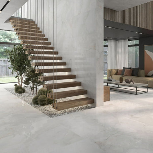 Oni White Polished Porcelain Tile – 600x1200mm