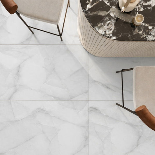 Opal White Polished Porcelain Tile – 600x1200mm