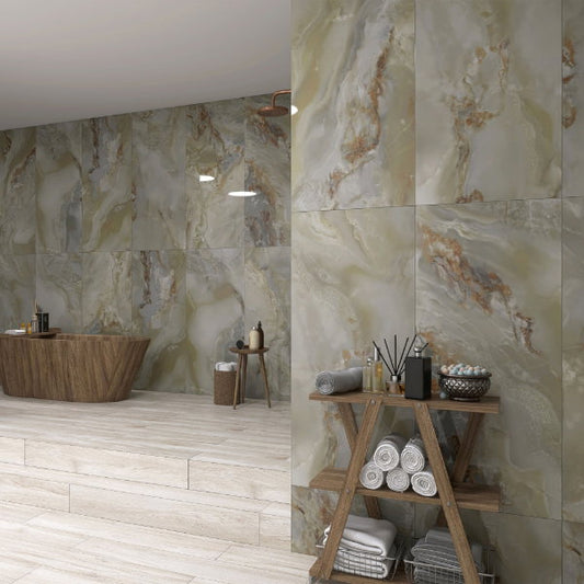 Pesto Verde Polished Porcelain Tile – 600x1200mm