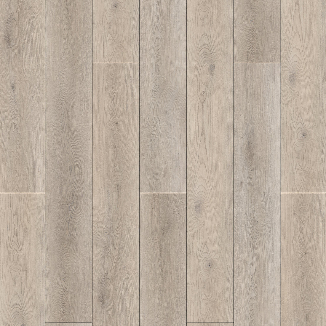 Close-up of Kielder Smoked Oak Luxury Click Vinyl Flooring 6mm, showcasing wide smoked oak-effect planks with soft brown-grey tones, authentic wood grain detailing, subtle natural knot patterns and a realistic embossed matt finish.