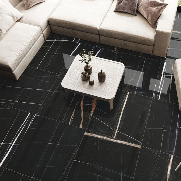 TITANIUM BLACK POLISHED 1200x1200mm Porcelain Tile