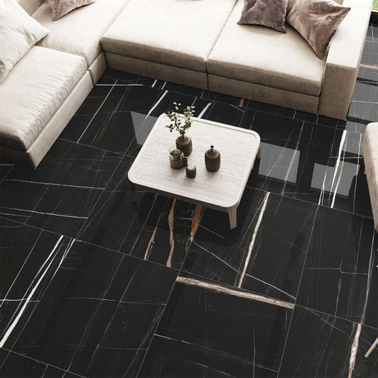 TITANIUM BLACK POLISHED 1200x1200mm Porcelain Tile