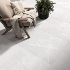 Amani White Porcelain Tile – 600x600mm