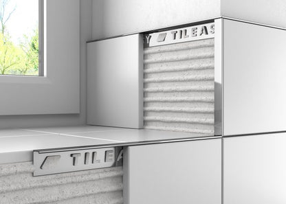 Utility Square Edge Metal Trim - Stainless Steel Effect image 0