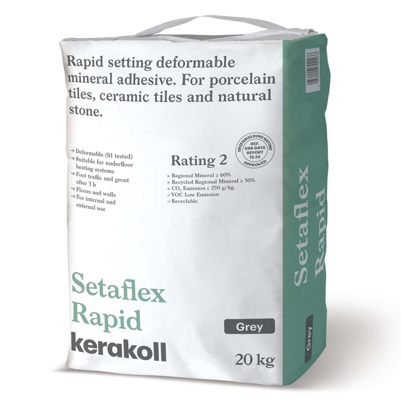 Kerakoll Setaflex Rapid Grey Tile Adhesive 20KG image 0