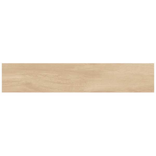 Nook Natural matt wood-effect porcelain tile 23.3x120cm
