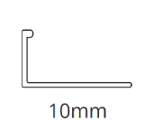 10mm Rose Gold Square Edge Metal Trim image 1