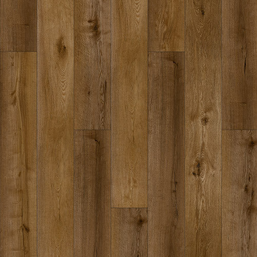 Close-up of Sugar Oak Luxury Click Vinyl Flooring 5mm, showcasing warm honey oak tones, authentic wood-effect grain, natural knot detailing and a realistic matt embossed finish for a timeless, premium look.