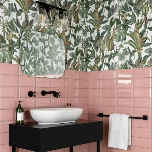 Metro Bevel Rose Wall Tiles 10x20 image 1