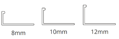 Utility Square Edge Metal Trim - Stainless Steel Effect image 1