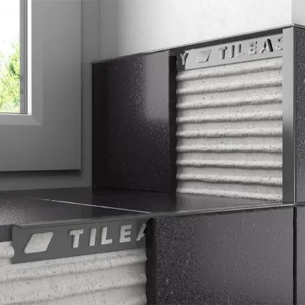 10mm Anthracite Textured Square Edge Metal Trim image 0