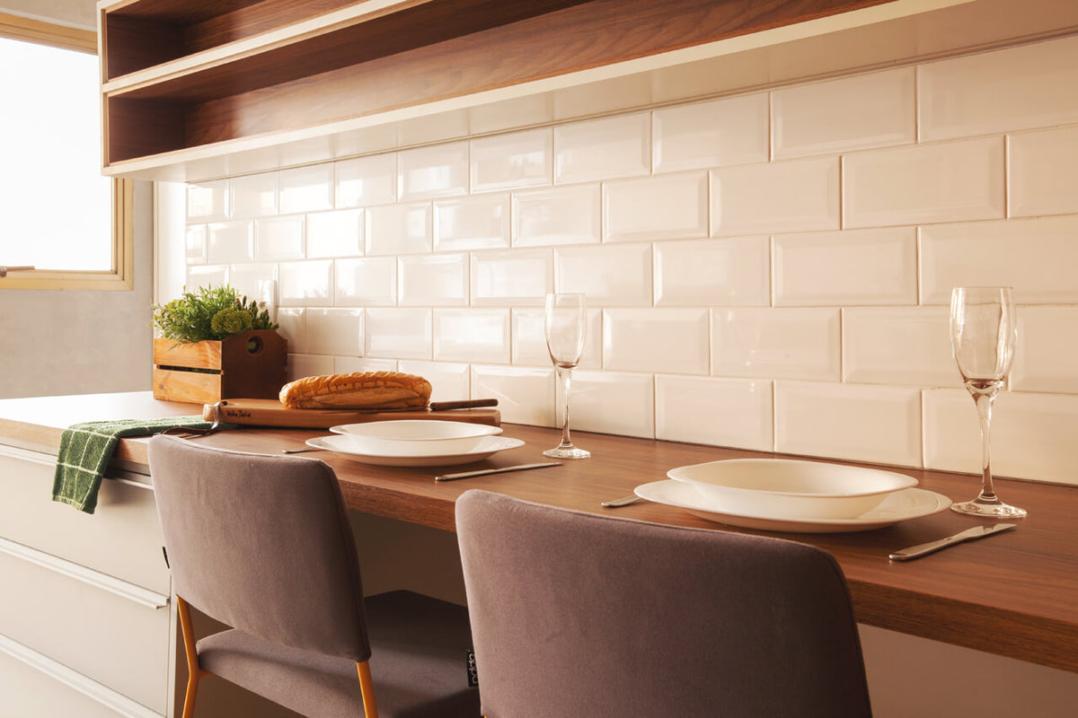 Metro Bevel Clotted Cream 10x20 Wall Tiles image 0