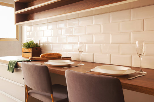 Metro Bevel Clotted Cream 10x20 Wall Tiles image 0