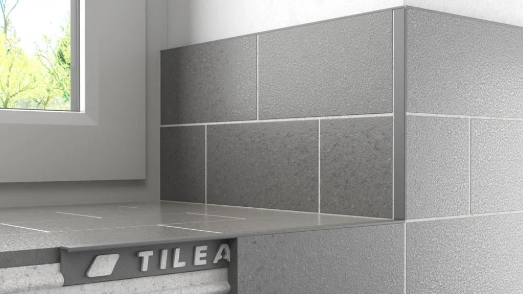 10mm Cement Textured Square Edge Metal Trim image 0