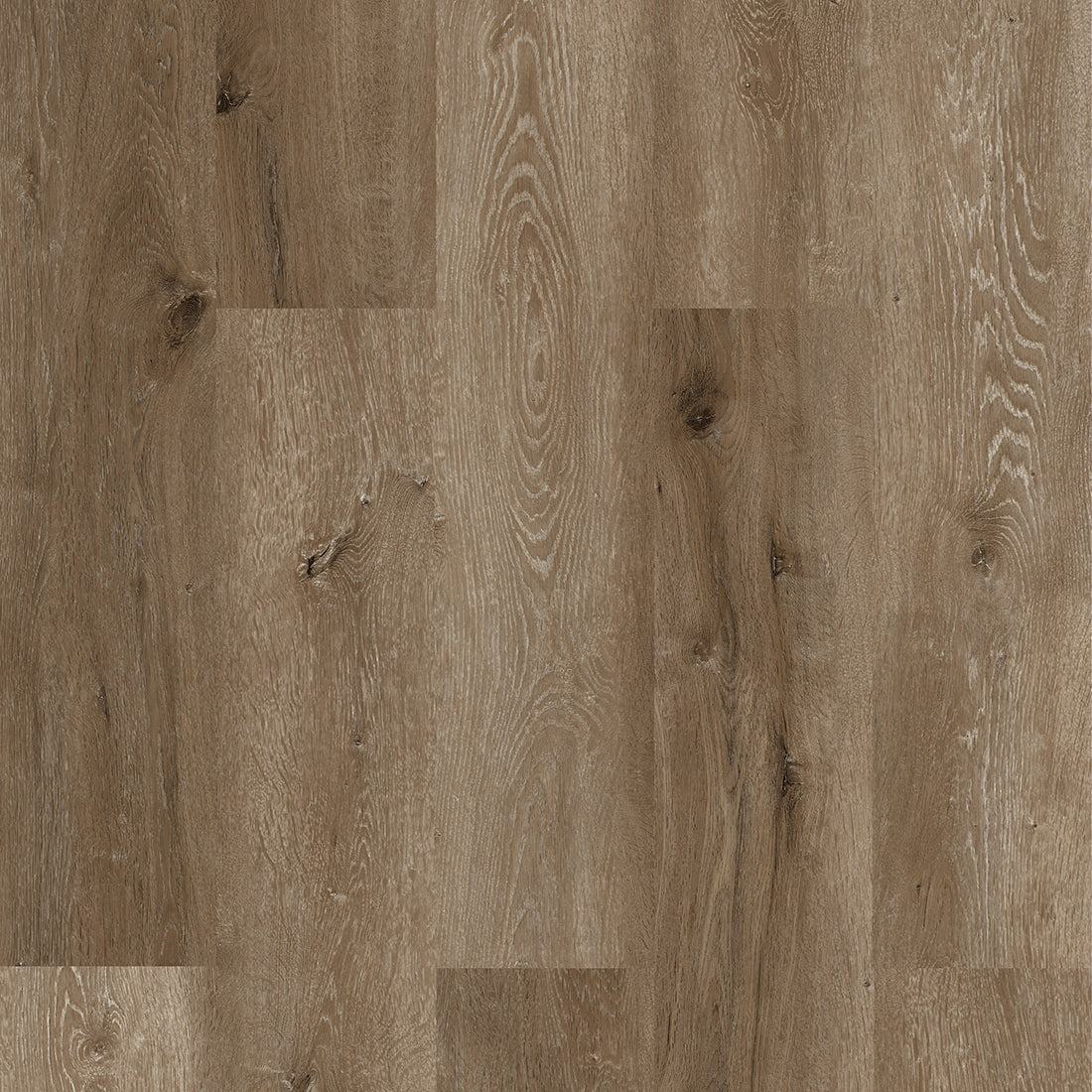 Light brown wood-look flooring planks with visible grain, knots, and natural texture.